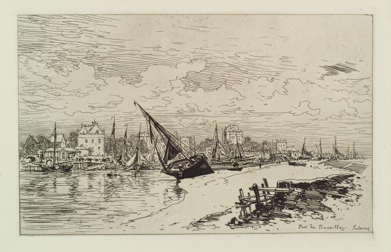 Art Print : Port de Trouville (3rd State), 1880 - Vintage Wall Art