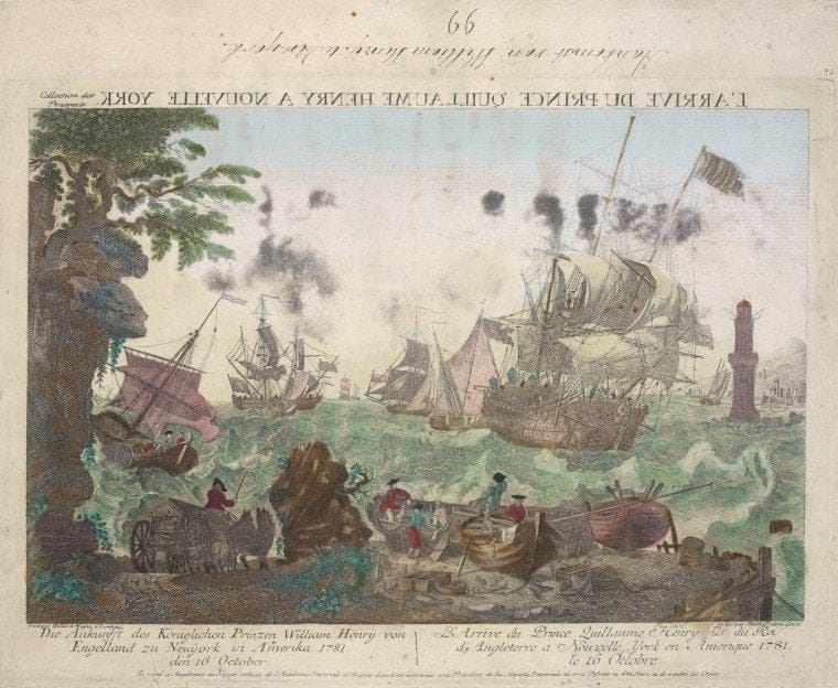 Art Print : L'Arrive du Prince Quillaume Henry a Nouvelle York, Vintage Wall Art