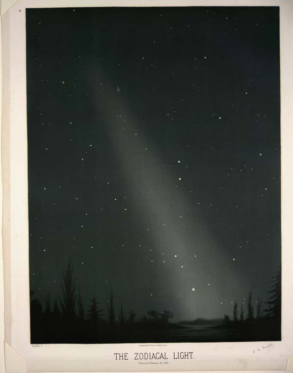 Art Print : The zodical Light. Observed February 20, 1876, 1881 - Vintage Wall Art