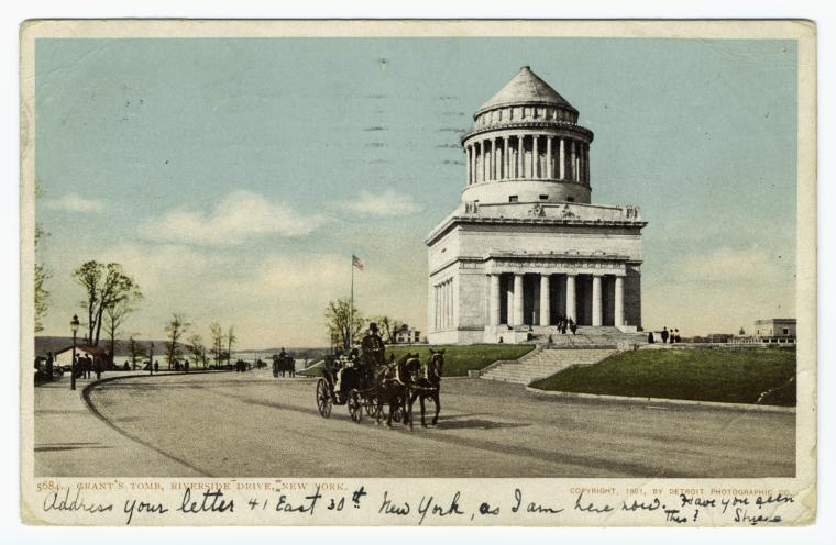 Art Print : Grant's Tomb, Riverside Drive, New York, 1901 - Vintage Wall Art