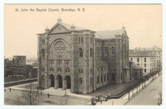 Art Print : St. John The Baptist Church, Brooklyn, N. Y, 1910 - Vintage Wall Art