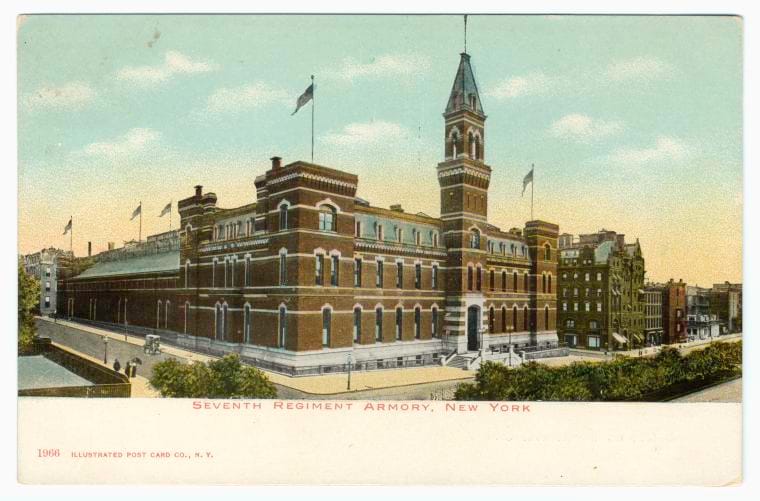 Art Print : Seventh Regiment Armory, New York, 1901 - Vintage Wall Art