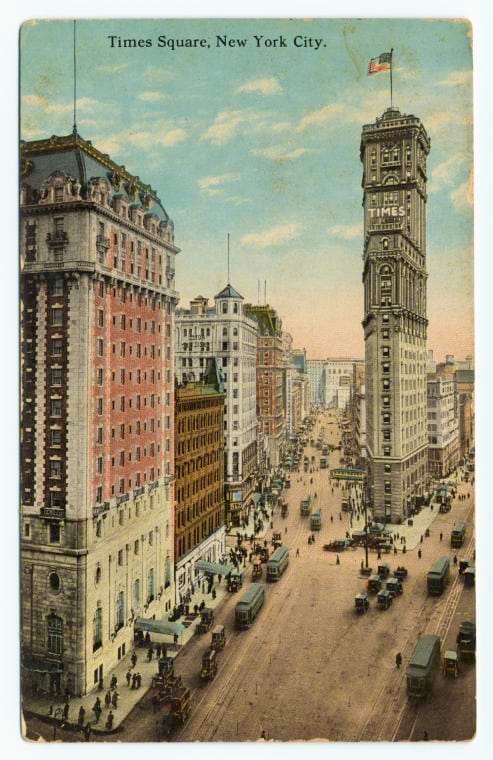 Art Print : Times Building, Times Square, New York, 1901 - Vintage Wall Art