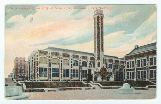 Art Print : No. 6, College of The City of New York, Mechanics Arts Building, 1908 - Vintage Wall Art