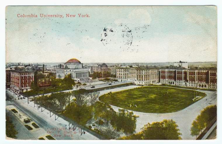 Art Print : Columbia University, New York, 1910 - Vintage Wall Art