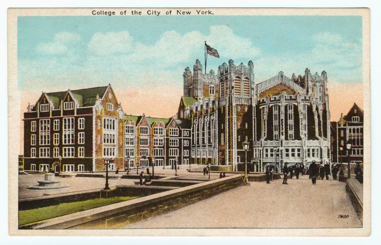 Art Print : College of The City of New York, 1918 - Vintage Wall Art