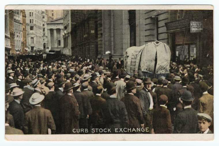Art Print : Curb Stock Exchange, 1830 - Vintage Wall Art
