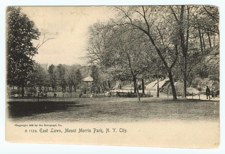 Art Print : East Lawn, Mount Morris Park, N.Y. City, 1906 - Vintage Wall Art
