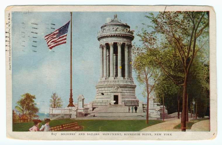 Art Print : Soldiers' and Sailors' Monument, Riverside Drive, New York, 1905 - Vintage Wall Art