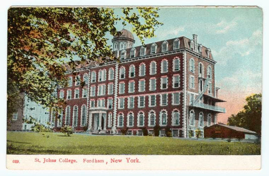 Art Print : St. Johns College. Fordham, New York, 1908 - Vintage Wall Art