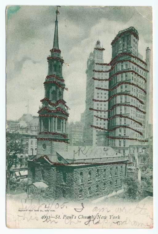 Art Print : St. Paul's Chapel, New York, 1906 - Vintage Wall Art