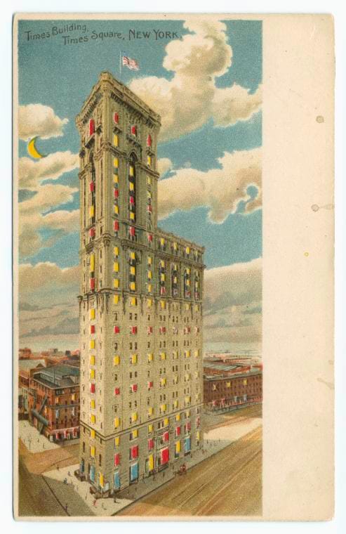 Art Print : Times Building, New York, 1901 - Vintage Wall Art