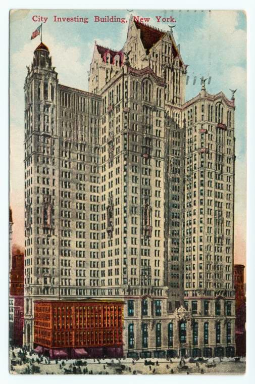 Art Print : City Investing Building, 1909 - Vintage Wall Art