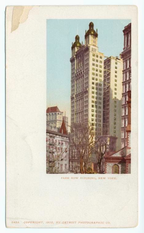 Art Print : Park Row Building, N.Y. City, 1902 - Vintage Wall Art