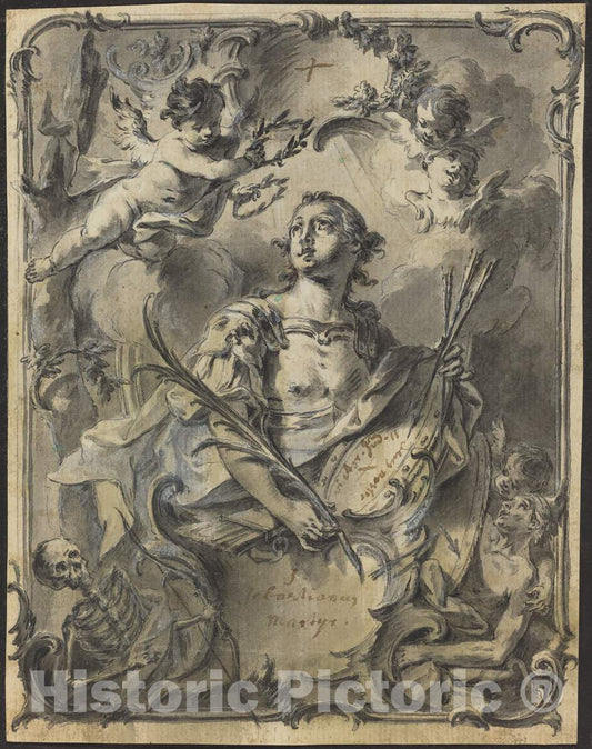 Art Print : Joseph Christ, Saint Sebastian - Vintage Wall Art