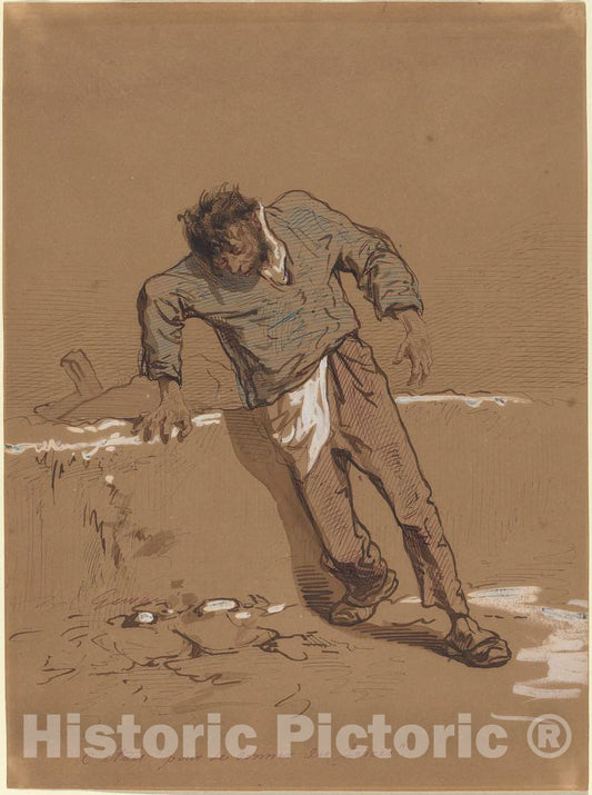 Art Print : Paul Gavarni, C'etais Pour se Donner des Forces, c. 1845 - Vintage Wall Art