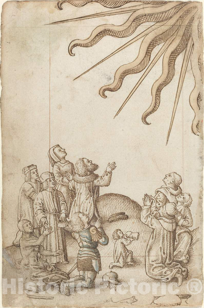 Art Print : Turn Your Body as You Worship [FOL. 37 Verso], c.1514 - Vintage Wall Art