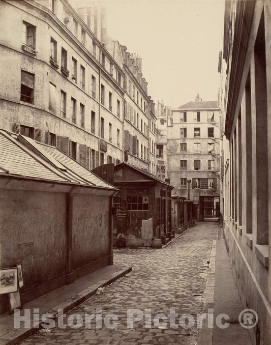 Art Print : Charles Marville, Passage des Deux-Soeurs de la rue Lafayette, c. 1867 - Vintage Wall Art