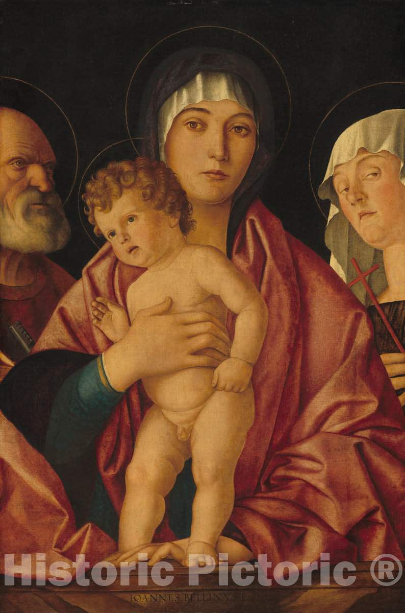 Art Print : Giovanni Bellini, Madonna and Child with Saints, c.1495 - Vintage Wall Art