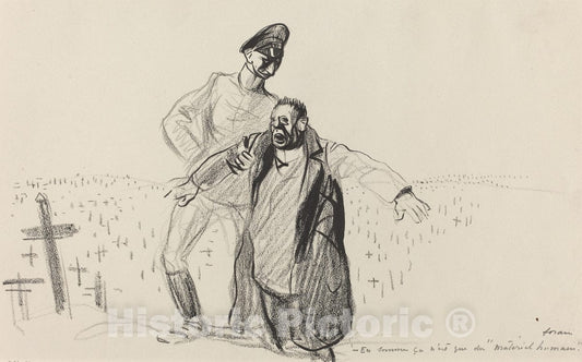 Art Print : Louis Forain, En somme ca N'est que du Materiel humain, c.1917 - Vintage Wall Art