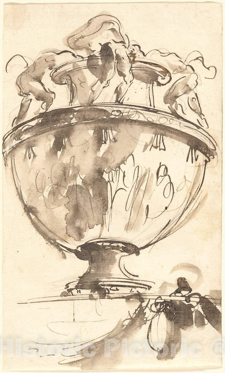 Art Print : Giovanni Battista Piranesi, A Fantastic Vase, c.1746 - Vintage Wall Art