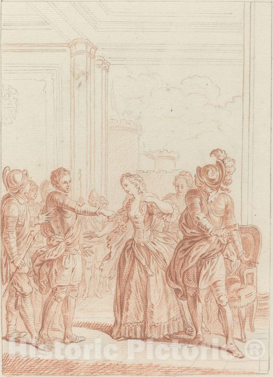 Art Print : Hubert FranÃ§ois Gravelot, Je Suis vengÃ© de TOI: l'on te hait, et l'on m'aime - Vintage Wall Art