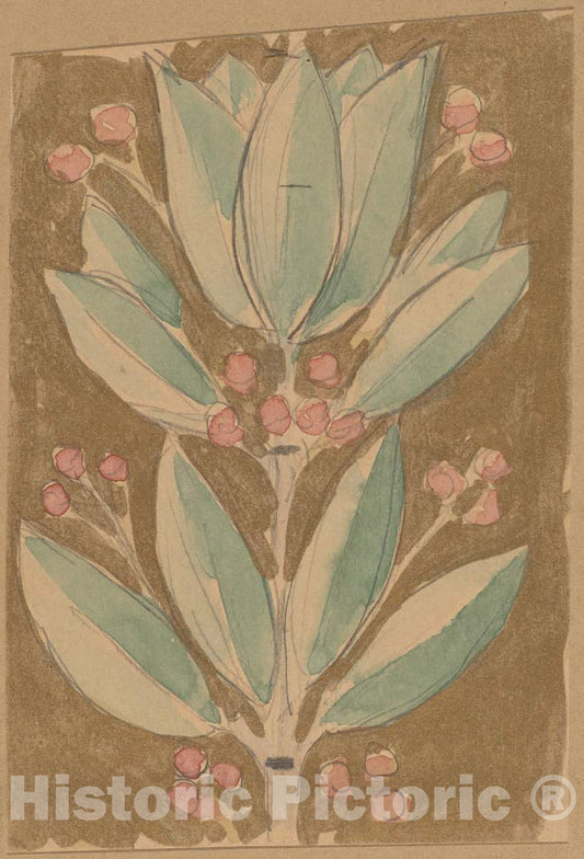 Art Print : Charles Sprague Pearce, Study for a Border Design, c.1894 - Vintage Wall Art