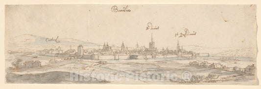 Art Print : Jan Peeters I, Beaulne (Beaune), c. 1650 - Vintage Wall Art