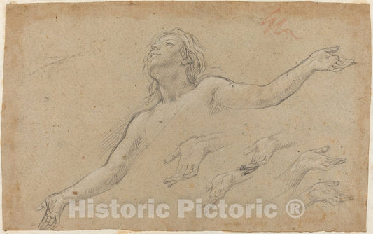 Art Print : Baldassare Franceschini, Ascension of The Magdalene, Late 1650s - Vintage Wall Art