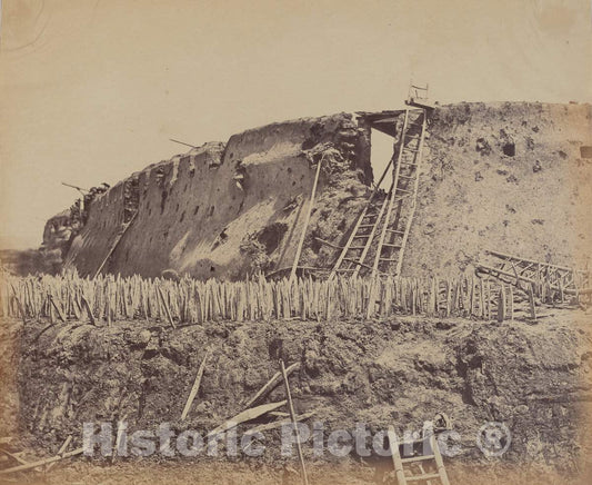 Art Print : Felice Beato, Angle of North Taku Fort at Which The French Entered, August 21, 1860, 1860 - Vintage Wall Art