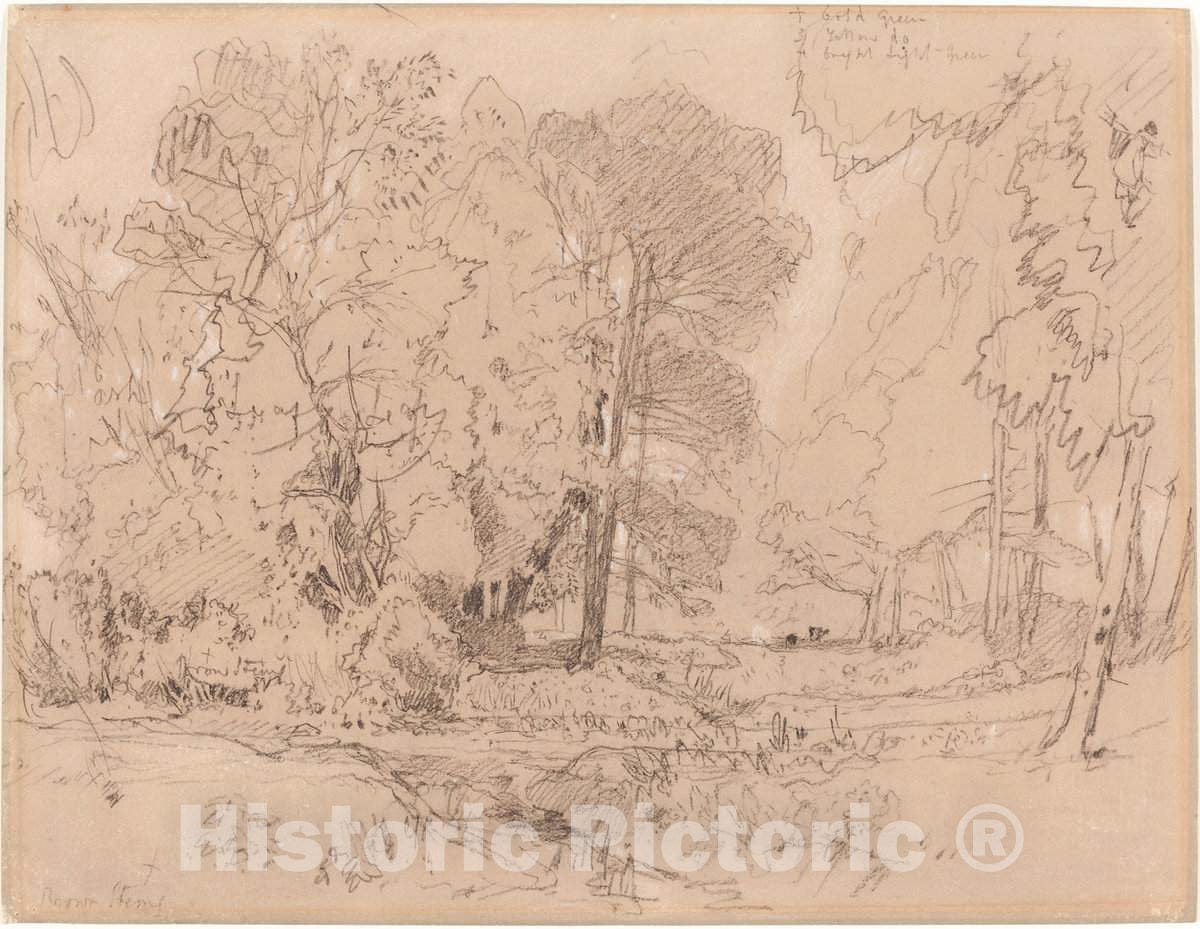 Art Print : John Sell Cotman, Wooded Landscape, 1841 - Vintage Wall Art