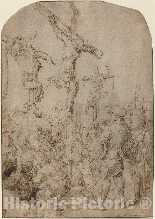 Art Print : The Crucifixion, c. 1520 - Vintage Wall Art