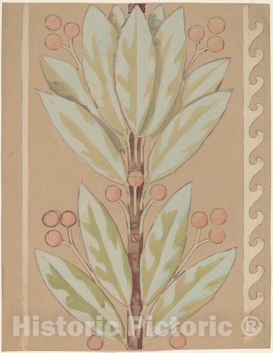 Art Print : Charles Sprague Pearce, Study for a Border Design, c.1894 - Vintage Wall Art