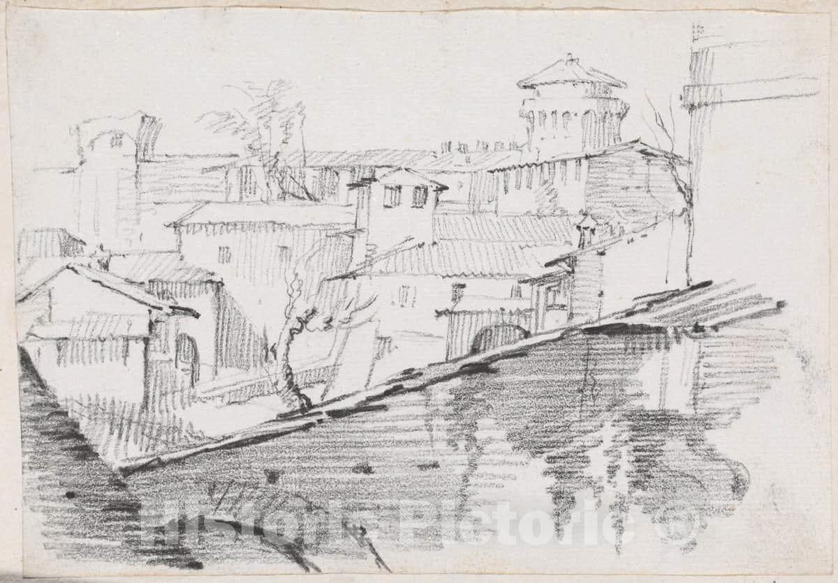 Art Print : Joseph-Marie Vien, The Forno Inside The Walls of The Vatican, c.1747 - Vintage Wall Art