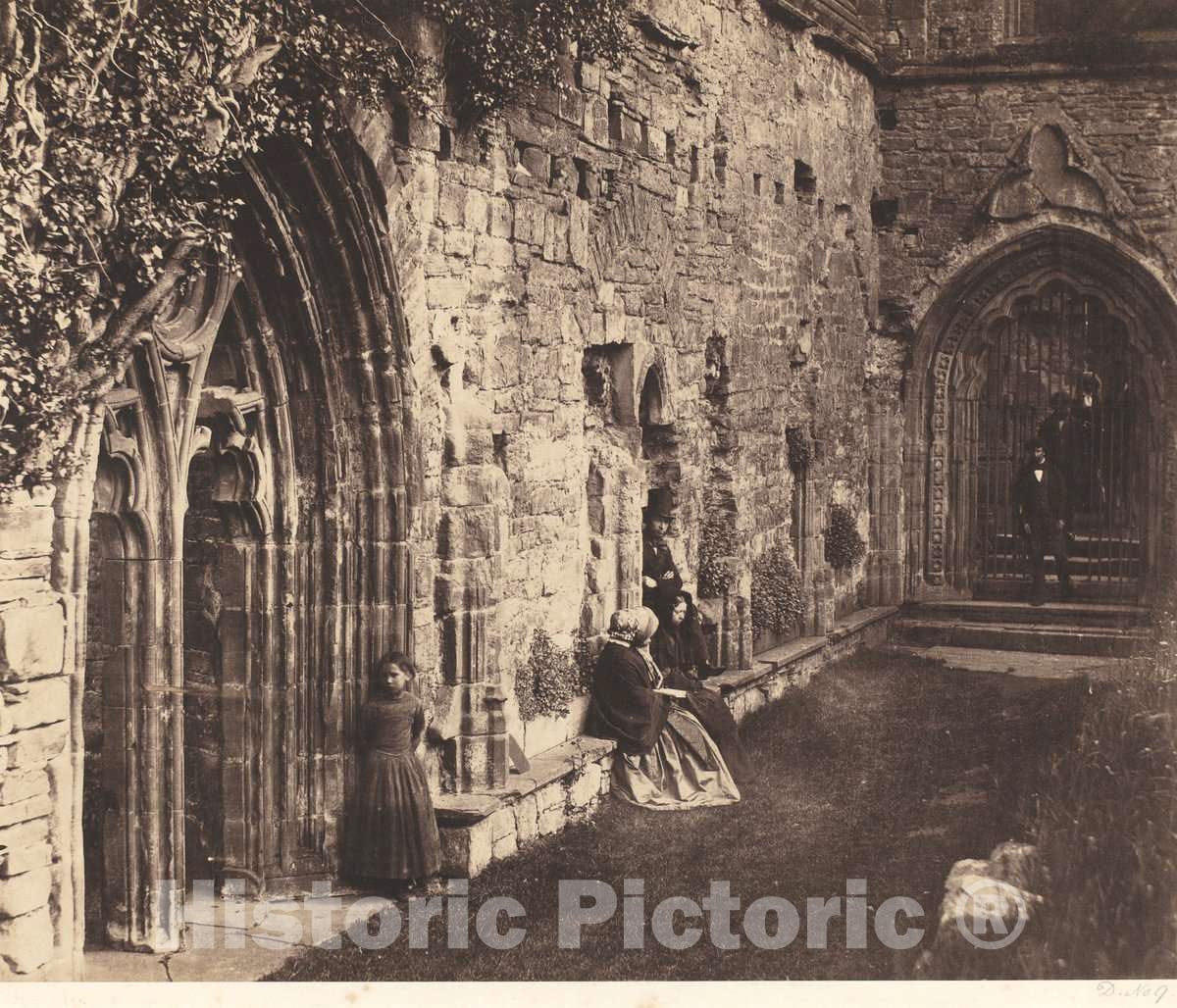 Art Print : Roger Fenton, The Cloisters, Tintern Abbey, 1854 - Vintage Wall Art