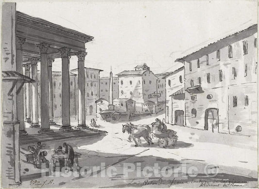 Art Print : Jacques-Louis David, The Pantheon, c.1775 - Vintage Wall Art