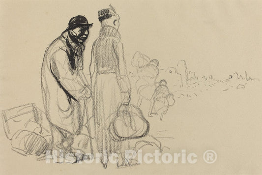 Art Print : Louis Forain, The Return, c.1917 - Vintage Wall Art