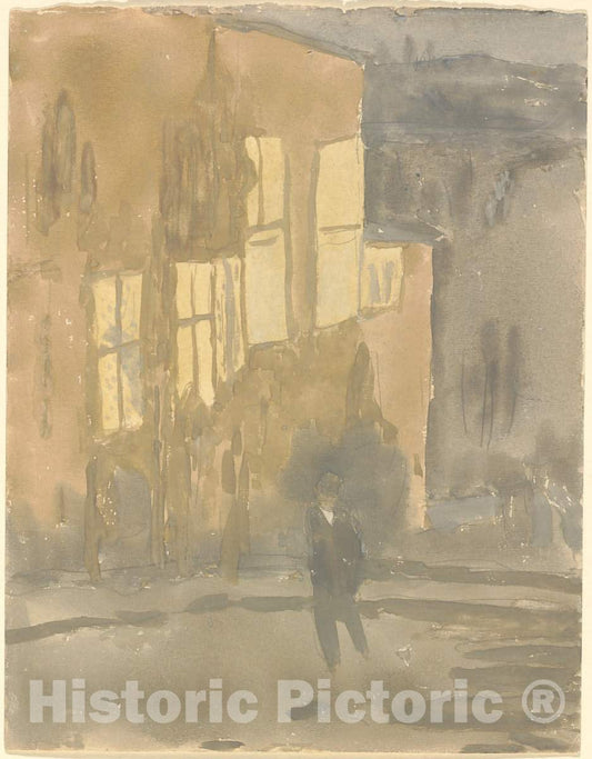 Art Print : Gwen John, Street at Night, Meudon, 1910s - Vintage Wall Art