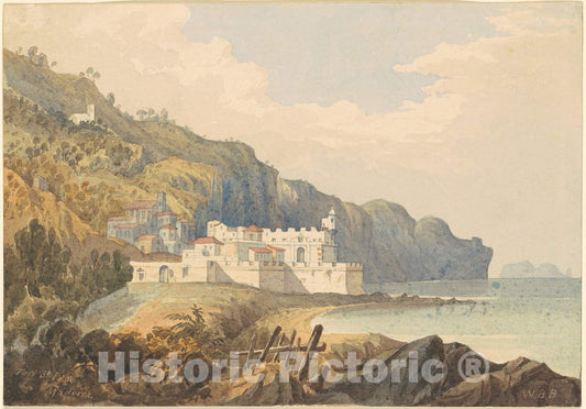 Art Print : William Brenton Boggs, Fort St. lago, Madeira, c. 1850 - Vintage Wall Art