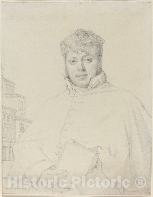 Art Print : Auguste-Dominique Ingres, Auguste-Jean-Marie GuÃ©nepin, 1809 - Vintage Wall Art