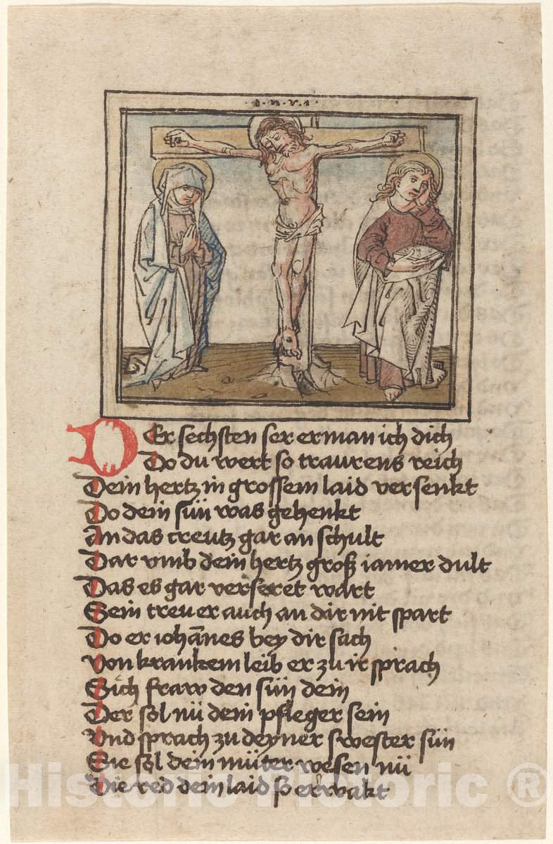 Art Print : The Crucifixion, 1470s - Vintage Wall Art