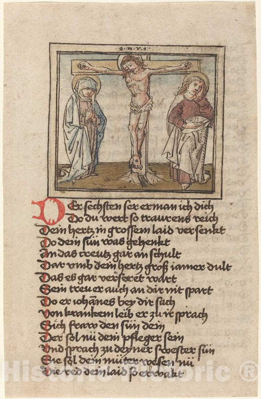 Art Print : The Crucifixion, 1470s - Vintage Wall Art