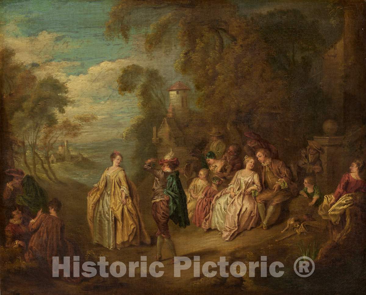 Art Print : Pater, FÃªte ChampÃªtre, 18th or 19th Century - Vintage Wall Art