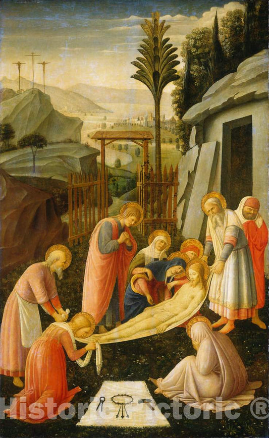 Art Print : Fra Angelico, The Entombment of Christ, c. 1450 - Vintage Wall Art