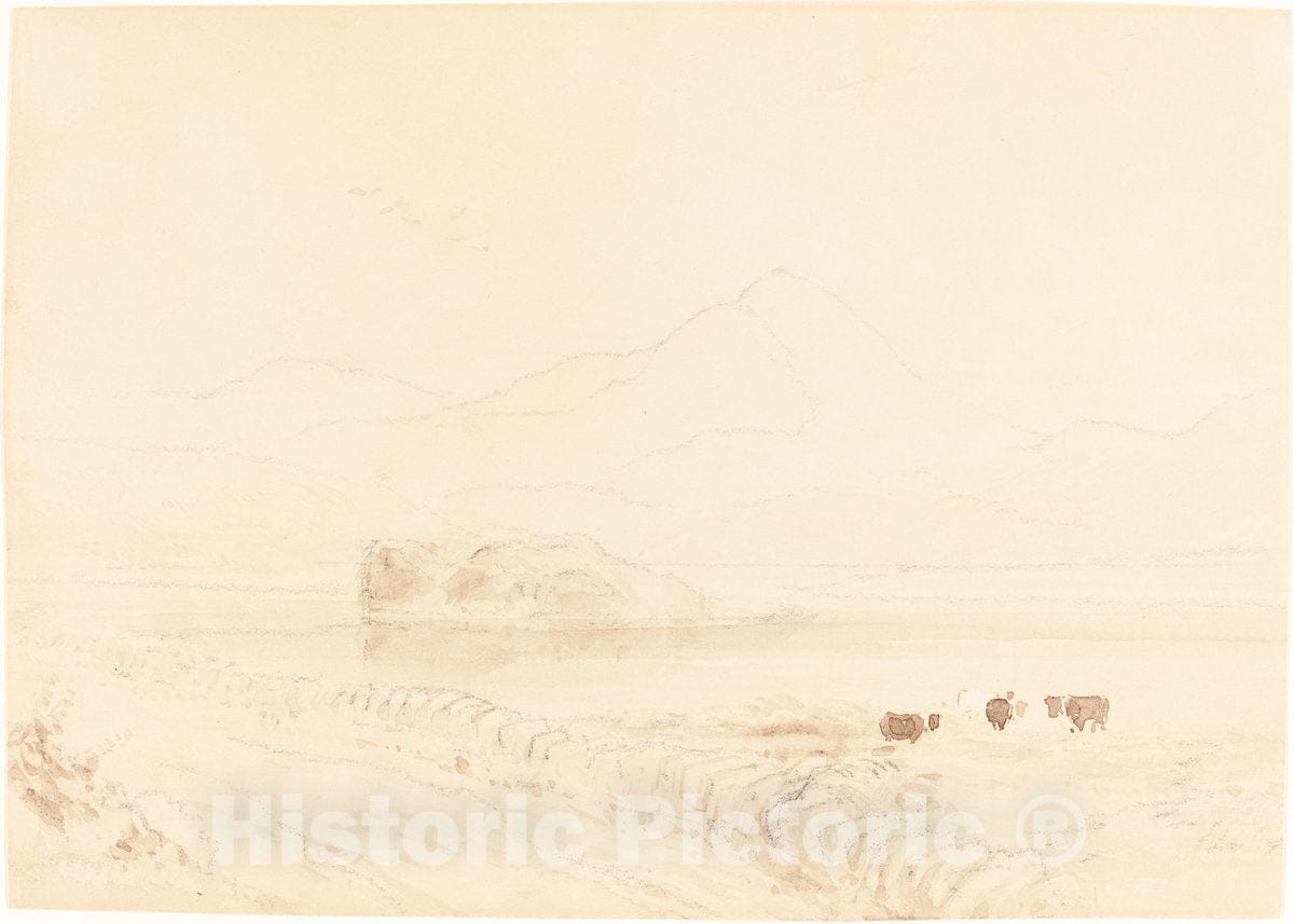 Art Print : David Cox, Llanberis - Vintage Wall Art