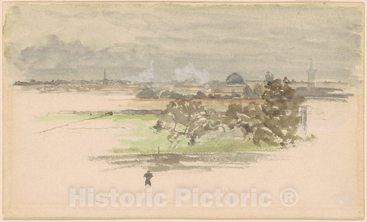 Art Print : James McNeill Whistler, Marsh in Zeeland, c. 1900 - Vintage Wall Art