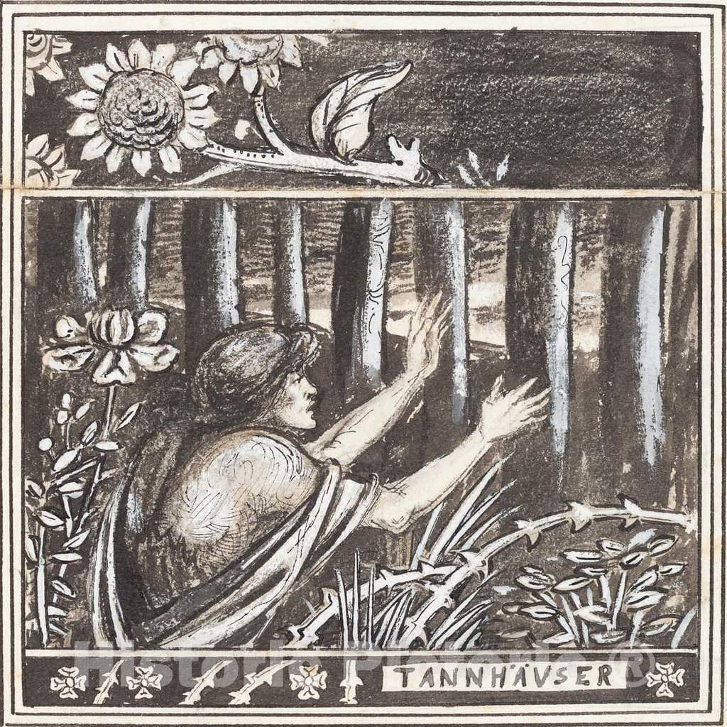 Art Print : Aubrey Beardsley, TannhÃ¤user - Vintage Wall Art