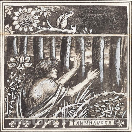 Art Print : Aubrey Beardsley, TannhÃ¤user - Vintage Wall Art