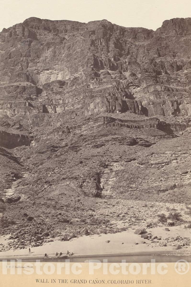 Art Print : Timothy H. O'sullivan, Wall in The Grand Canyon, Colorado River, 1871 - Vintage Wall Art