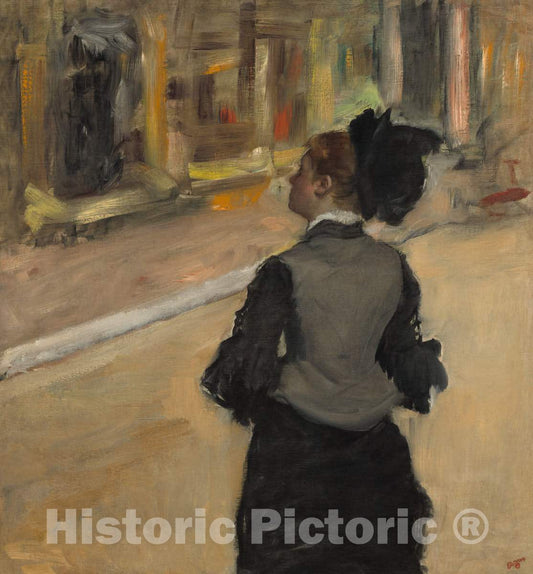 Art Print : Edgar Degas, Woman Viewed from Behind (Visit to a Museum), c. 1879-1885 - Vintage Wall Art
